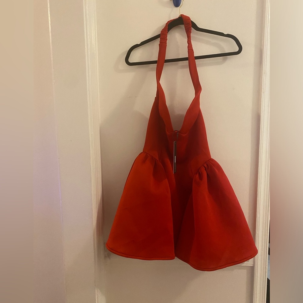 Fashion Nova Grand Beauty Off Shoulder Mini Dress - Red *scarf not included* - Picture 5 of 10